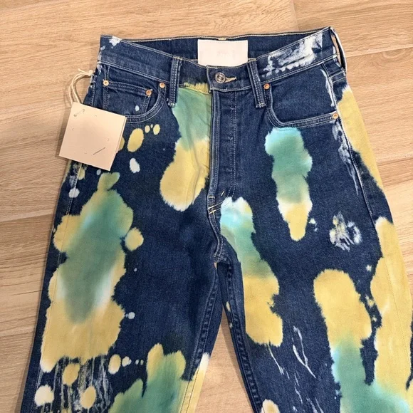 MOTHER SUPERIOR jeans Lava Lamp 24 The Trasher Flood style NEW high waisted - Picture 12 of 16